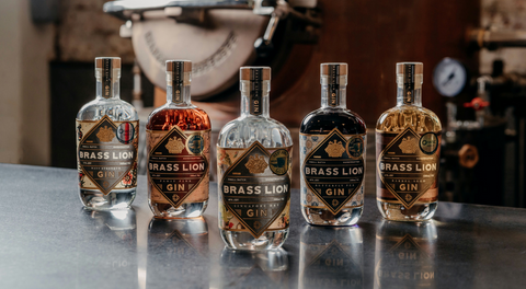 Brass Lion Butterfly Pea Gin